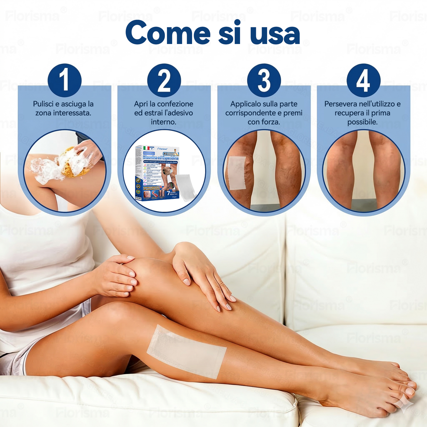 🛡️ 𝑭𝑳𝑶𝑹𝑰𝑺𝑴𝑨® 💕 Cerotto Microneedle di Grado Clinico (con Diosmina ed Esperidina) — Progettato specificamente per contrastare i capillari visibili e le vene varicose, aiutando al contempo ad alleviare la sensazione di gambe pesanti e affaticate. 👩‍⚕️
